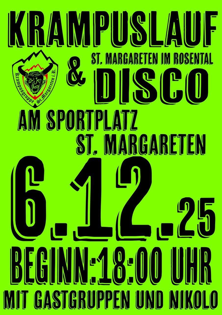 Krampuslauf und Disco 2025 am Sportplatz in Sabosach